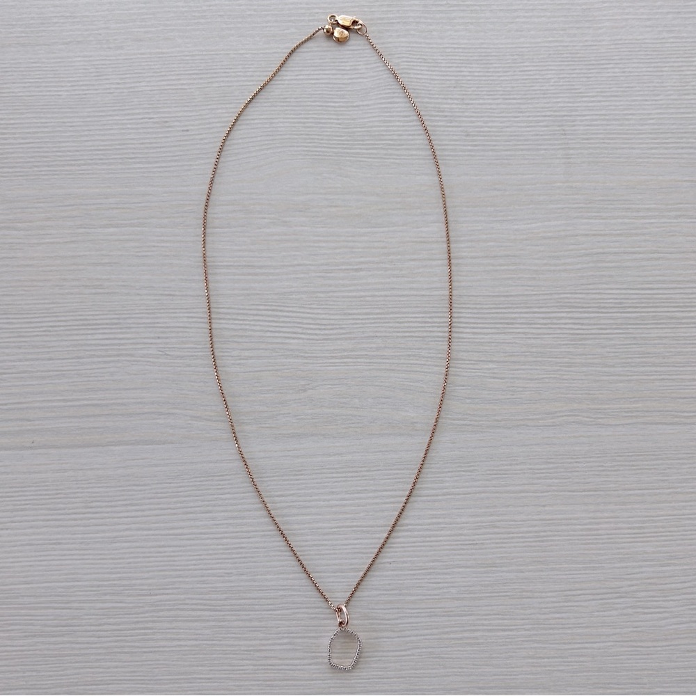 MONICA VINADER Rose Gold Necklace with Silver Pendant - Picture 2 of 4
